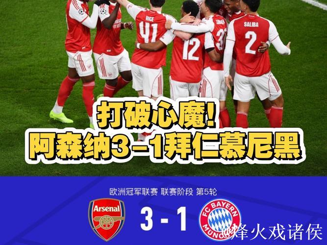 好戏连台！欧冠综述：阿森纳3比1拜仁 姆巴佩大